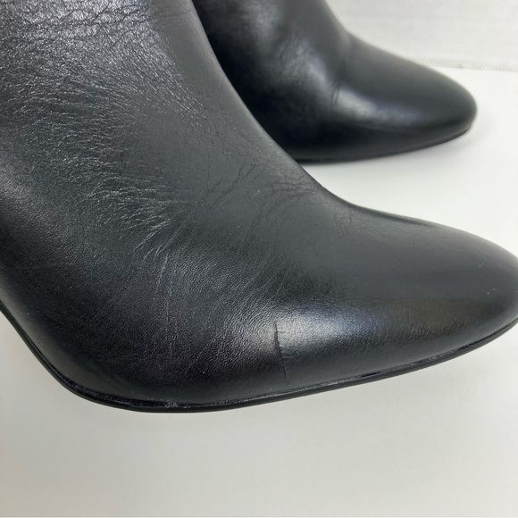 Lauren Ralph Lauren Belcia Black Leather Heeled Bootie Fringe Tassel Detail Sz 6 - Picture 3 of 16